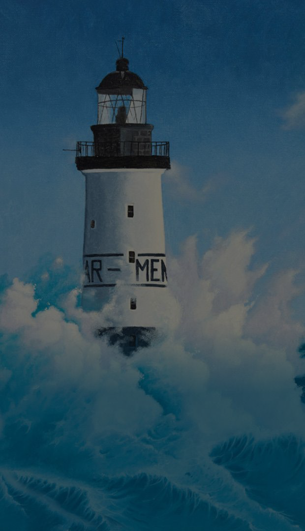 Lighthouse in the sea