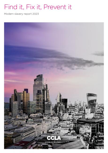 Find it, Fix it, Prevent it Annual Report 2023 cover image of London city skyline