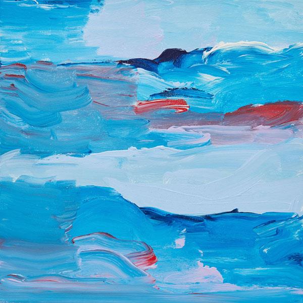 Abstract painting in blue