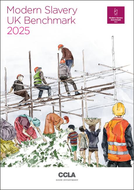 Cover page of the CCLA Modern Slavery UK Benchmark 2025