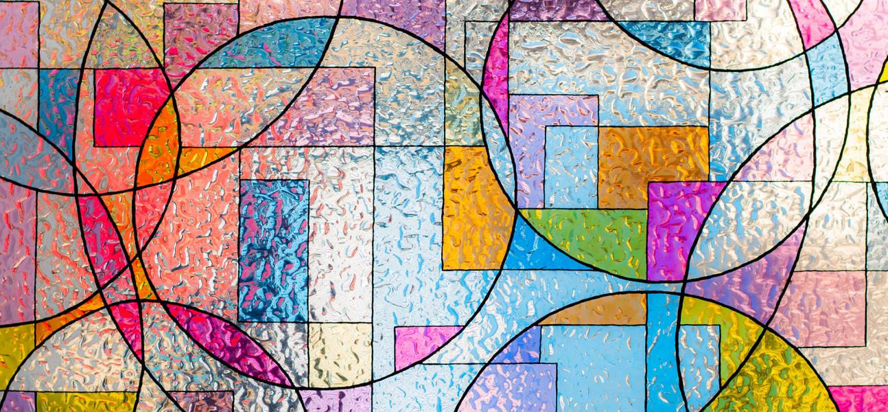 Geometric Stained Glass Window
