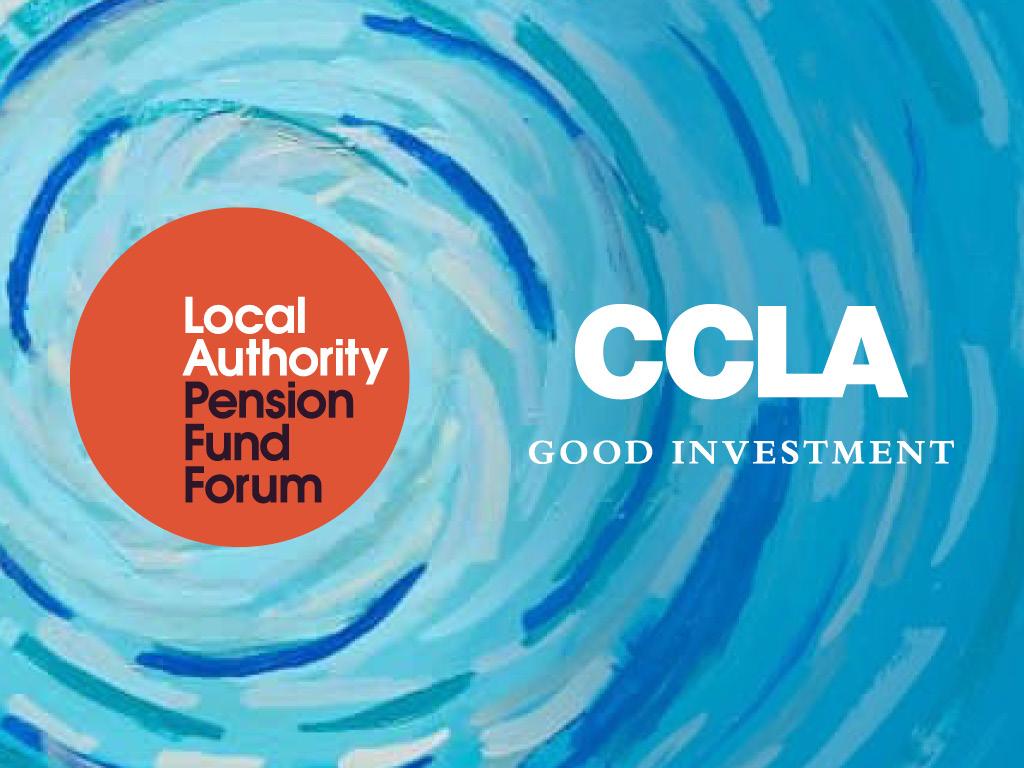 Abstract Koestler Arts image with CCLA and LAPFF